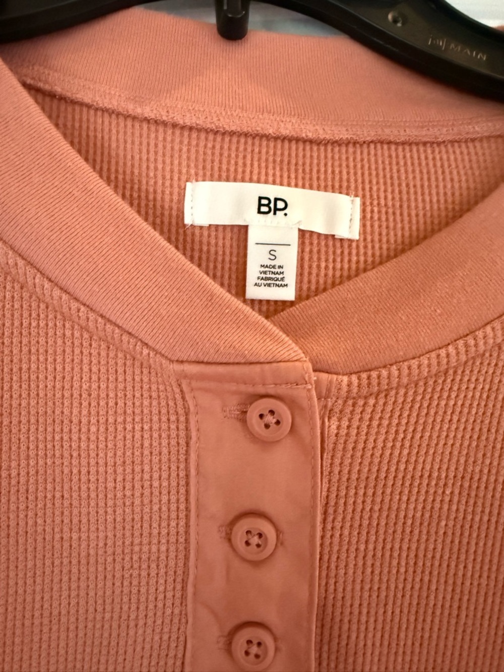 BP. Ribbed Button Crop Top In Dusty Rose - Picture 2 of 6